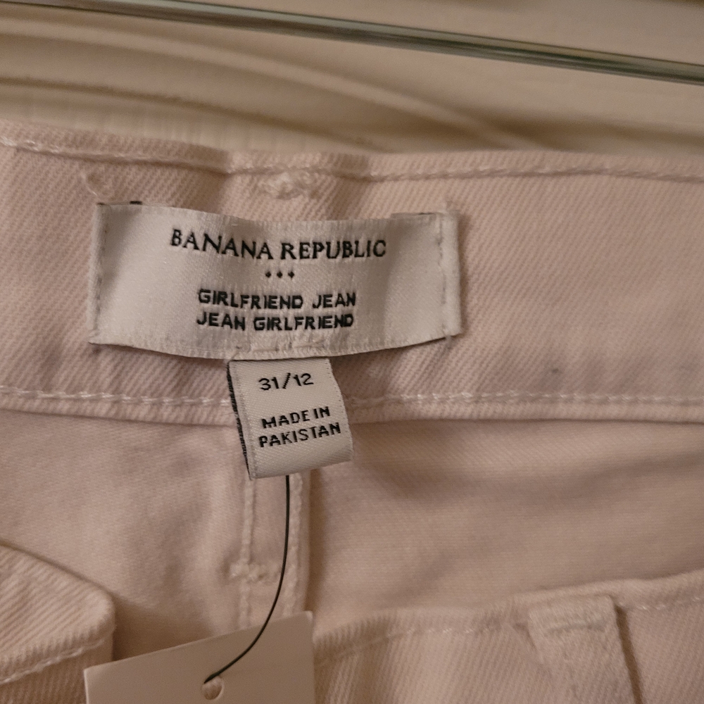 Banana Republic Women's Cream Straight Leg Jeans - Picture 2 of 5
